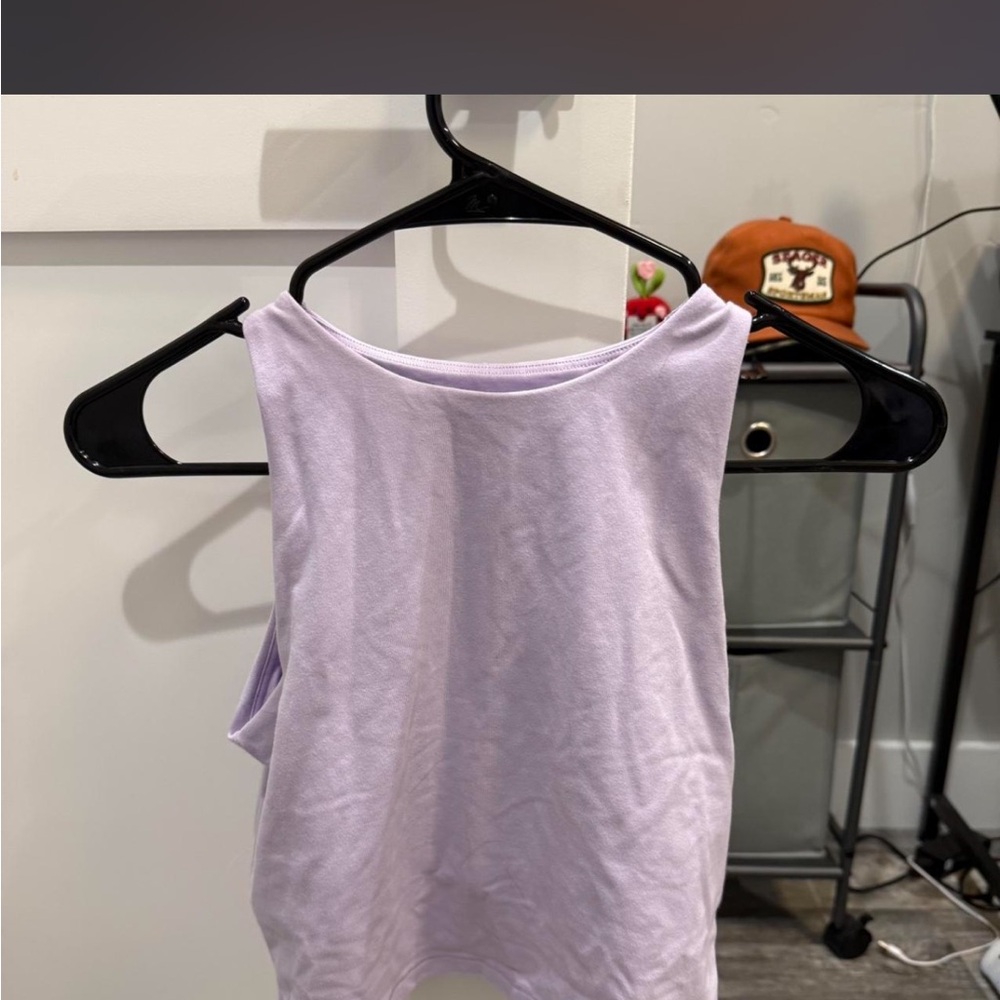 Light Lavender Women's Boat Neck Tank